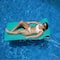 Swimline SofSkin 74" Teal Extra Thick Rippled Floating Pool Mattress